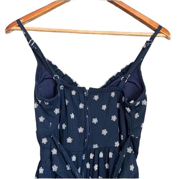 3 for $30! Snap navy dress with embroidery - Picture 3 of 12